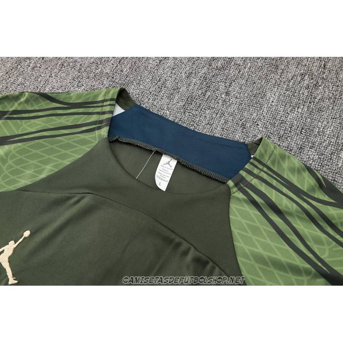 Chandal del Paris Saint-Germain Jordan 24-25 Manga Corta Verde - Pantalon Corto
